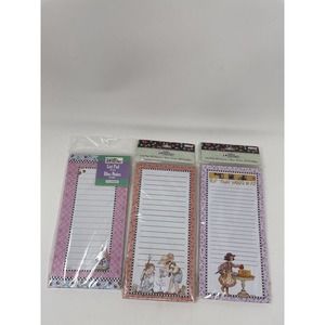3 NEW Mary Engelbreit Magnetic List Pads Life Gardening And Birdhouse